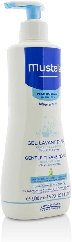 Mustela 500ml Gentle Cleansing Gel Hair and Body for Babies
