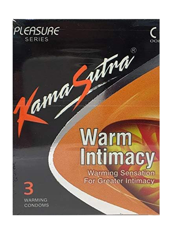 Kamasutra Warm Intimacy Condoms, 3 Pieces