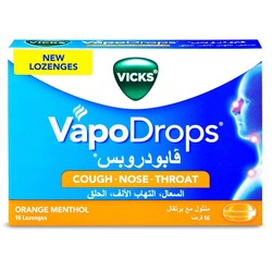 VICKS VAPO DROPS ORANGE 16LZ 6'S