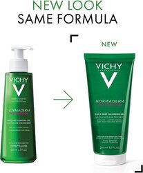 Vichy Normaderm Daily Acne Treatment Face Wash Salicylic Acid Face Cleanser for Oily & Acne Prone Skin, 200ml