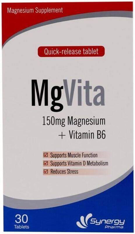 

Mgvita Vitamin B6 Magnesium Supplements, 30 Tablets