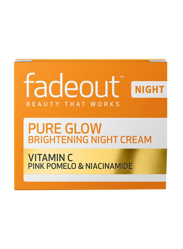 Fade Out Pure Glow Brightening Night Cream with Vitamin C, Pink Pomelo and Niacinamide, 50ml