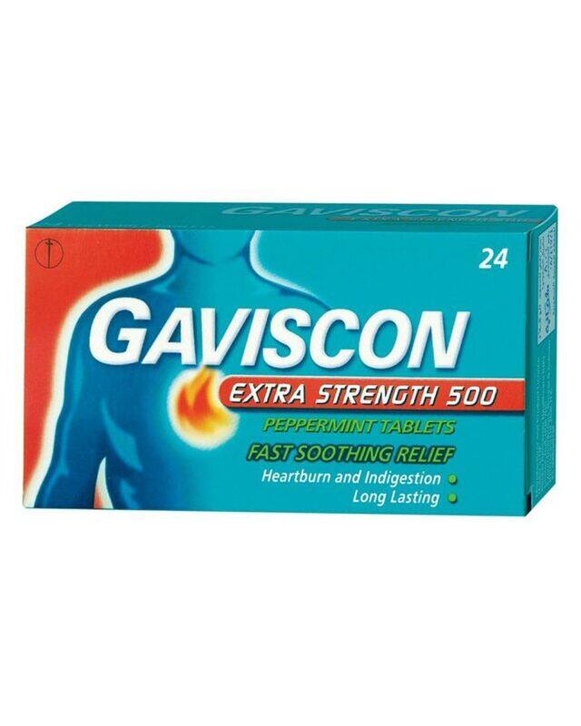

GAVISCON TAB EX 500 24S PEPPERMENT