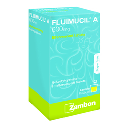 Fluimucil 600Mg Lemon Effer Tab 10S