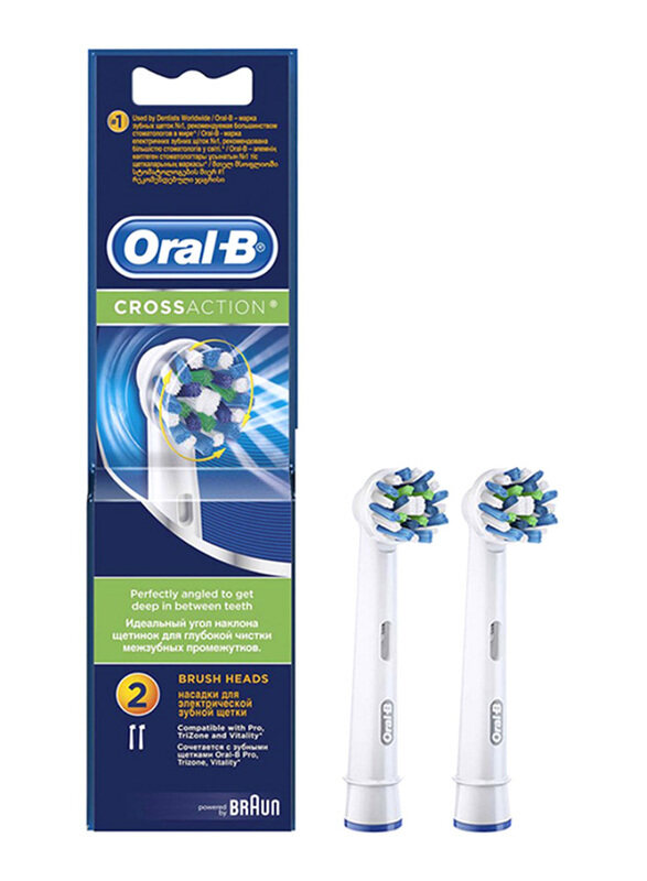 

Oral B EB 50-2 Cross Action Toothbrush Brush Heads, 2 Pieces