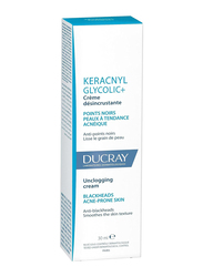 Ducray Keracnyl Glycolic+ Unclogging Cream, 30ml