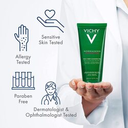 Vichy Normaderm Daily Acne Treatment Face Wash Salicylic Acid Face Cleanser for Oily & Acne Prone Skin, 200ml