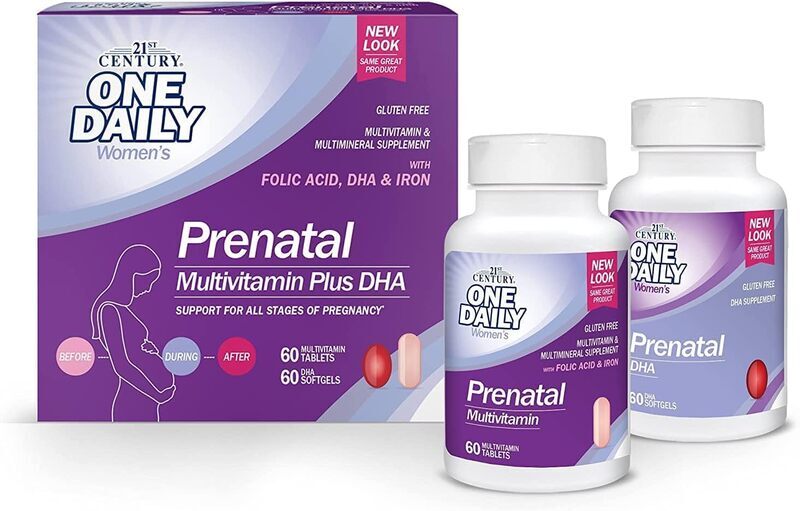 21St Century Prenatal Multivitamin Mineral Dha 2 Bottles, 60 Tablets