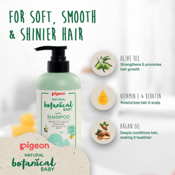 Pigeon 500ml Olive Oil & Argan Oil Natural Botanical Shampoo for Baby