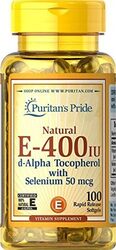 Puritan's Pride Vitamins E 400 + Selenium, 100 Serving