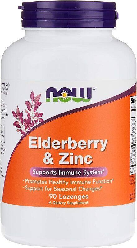 

Now Elderberry & Zinc Support Immune System Dietary Supplement, 90 Lozenges