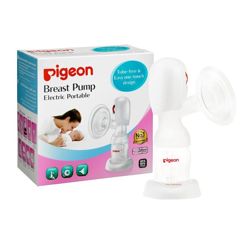 

Pigeon Tube-Free & Easy One-Touch Design Portable Electric Breast Pump, White