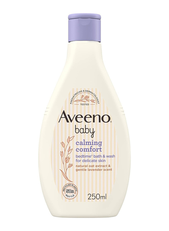 Aveeno 250ml Calming Comfort Bedtime Bath & Wash for Baby