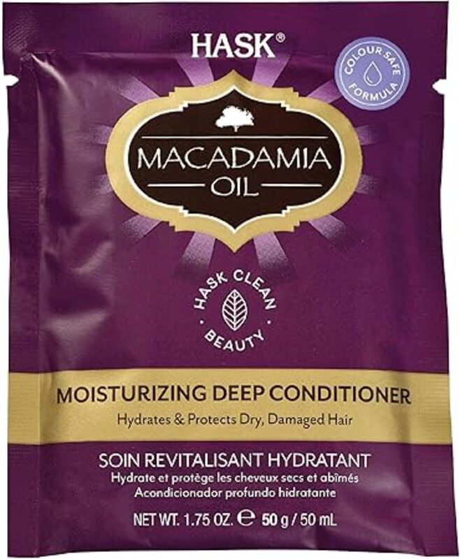 HASK MACADAMIA OIL HYDRATING DEEP CONDITIONING HAIR TREATMENT 50G