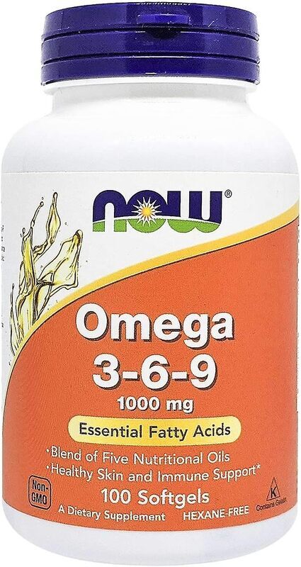 Now Omega 3-6-9 Dietary Supplement, 1000mg, 100 Softgels