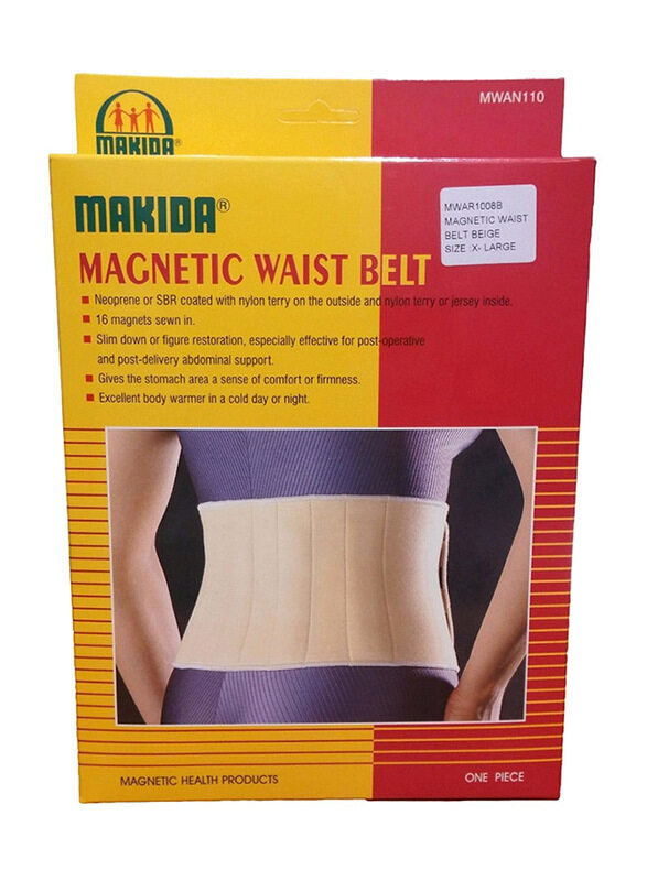 

Makida Magnetic Waist Belt W/40 for Women, Beige, X-Large