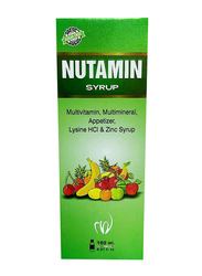 Nutamin Syrup Mutlivitamin Multimineral Appetizer Lysine HCL & Zinc Syrup, 150ml