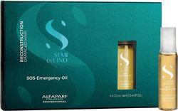 Alfaparf Milano Semi Di Lino Reconstruction Reparative SOS Emergency Oil for Damaged Hair, Set