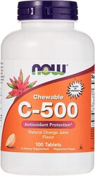 Now Foods Vitamin C-500 Chewable Lozenges, 100 Tablets