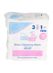 Sebamed Baby Wet Wipe, Pack of 4, 288 Sheets