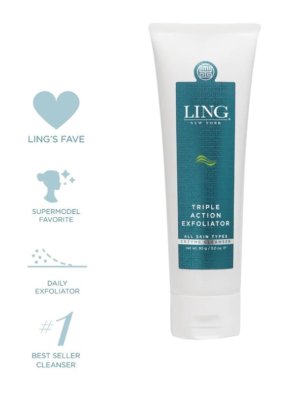 Ling Skincare Triple Action Exfoliator, 90ml