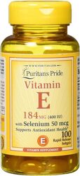 Puritan's Pride Vitamin E 400 Iu with Selenium 50 Mcg, 100 Softgels