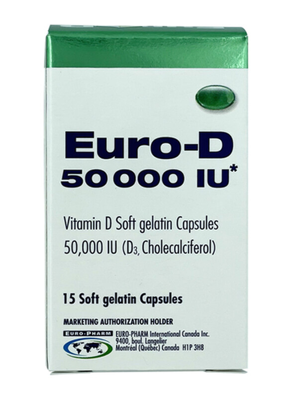 

Euro Pharm Euro D 50000 IU, 15 Capsules