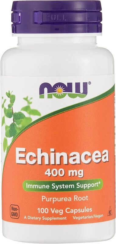 Now Foods Echinacea Purpurea Root Dietary Supplement, 400mg, 100 Capsules