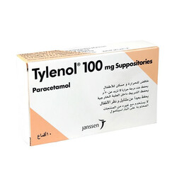 TYLENOL 100MG SUPP 10S