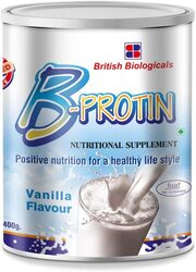 British Biologicals B-Protin Complete Nutritional Supplement Vanilla Flavour, 400gm