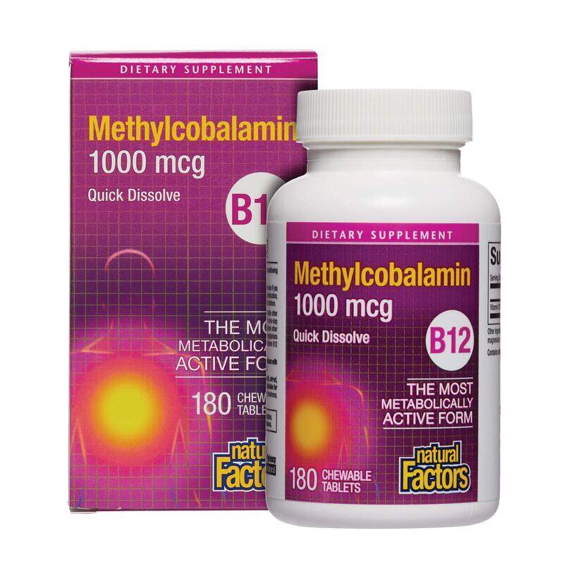 

Natural Factors Nf B12 Methylcobalamin 1000Mcg Tabs 180Sg
