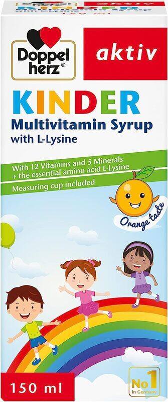 

Doppelherz Aktiv Kinder Multivitamin Syrup with L-Lysine, 150ml