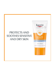 Eucerin Facial SPF 50+ Sensitive Protect Sun Cream, 2 x 50ml