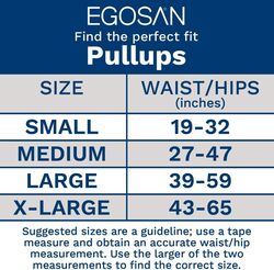 Egosan Super Incontinence Adult Pull Up Underwear Adult Diapers With Stretchable Waistband, Large, 14 Pieces