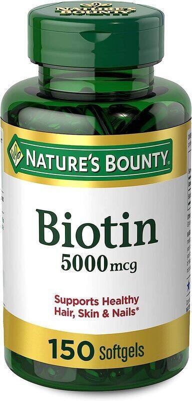 

Nature's Bounty Biotin Softgels, 5000 Mcg