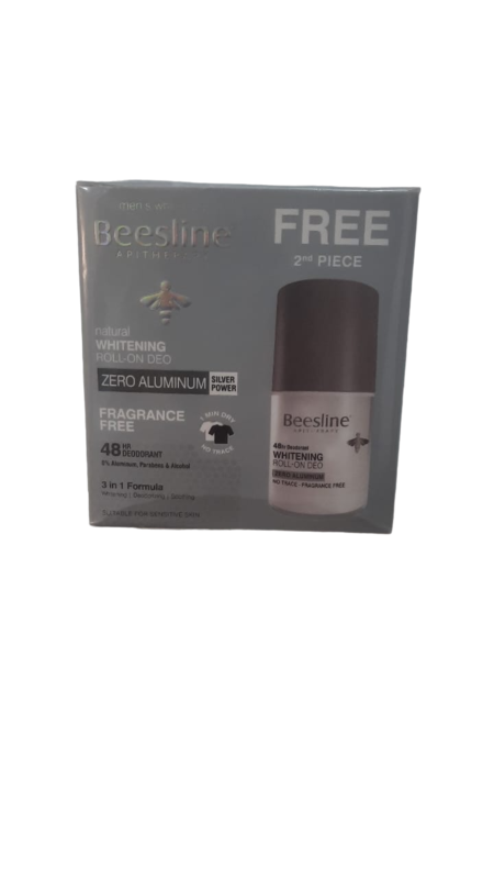 

Beesline Men Whitening Roll On 48Hr Deo Zero Aluminium Silver Power Frag Free ( 1+1 Free )