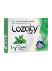 Lozaty Flavor Peppermint Sore Throat Lozenges, 24 Pieces