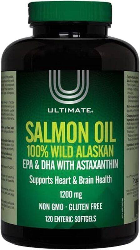 

Ultimate Salmon Oil Omega-3 Support Heart & Brain Health, 120 Soft gels