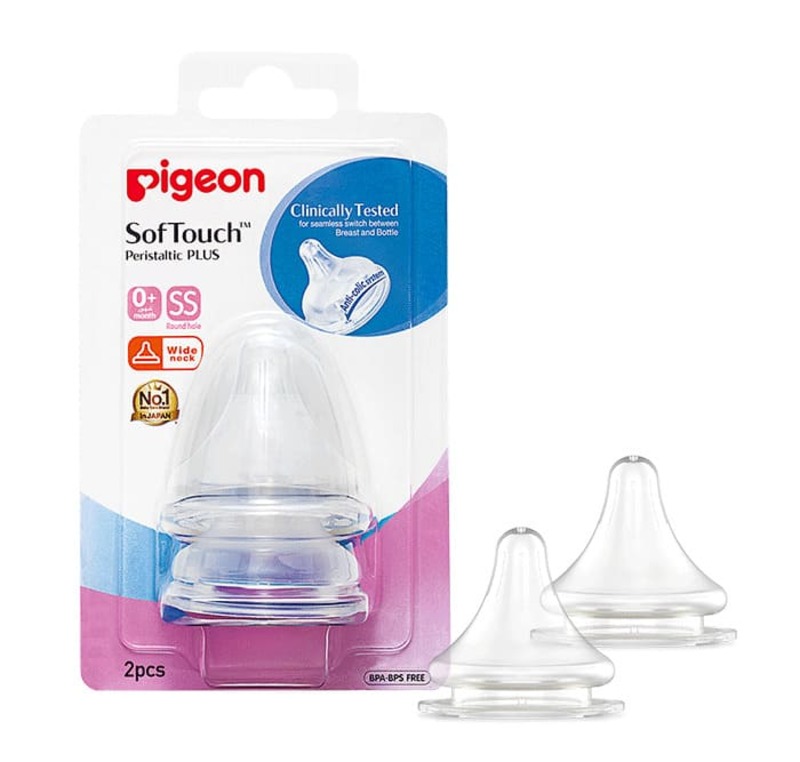 PIGEON SOFT TOUCH W/N NIPPLE LL BLISTER 2PCS