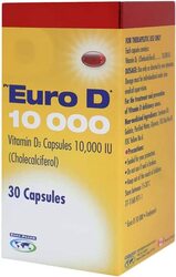 Euro D Vitamin D3 10000 Iu Capsules, 30 Capsules