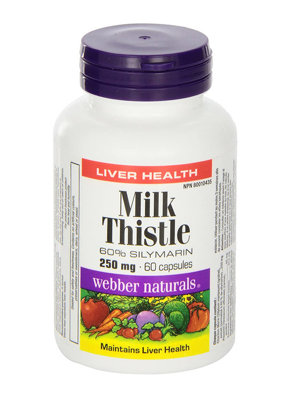 Webber Naturals Milk Thistle Extract, 60 Capsules