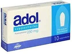 Adol Suppositories Paracetamol, 250mg