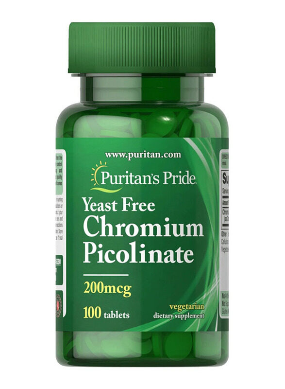 

Puritan's Pride Chromium Dietary Supplement, 200Mcg, 100 Pieces