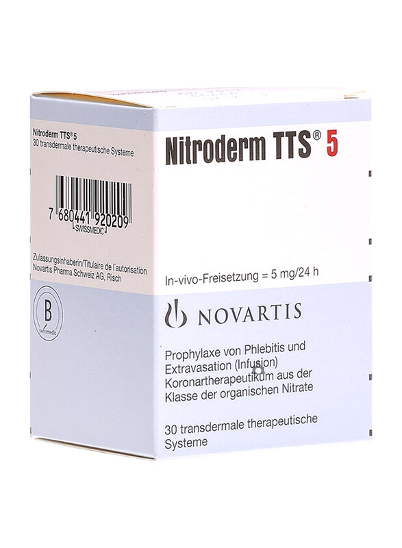 

Novartis Nitroderm TTS 5 Sachets, 10 Strips