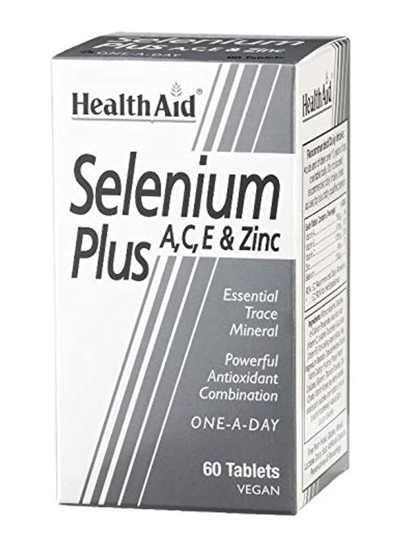 

HealthAid Selenium Plus Vitamins A, C, E & Zinc Tablet, 60 Tablets