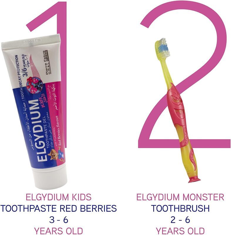 Pierre Fabre 50ml Elgydium Tooth Decay Protection Red Berries Toothpaste Gel for Kids