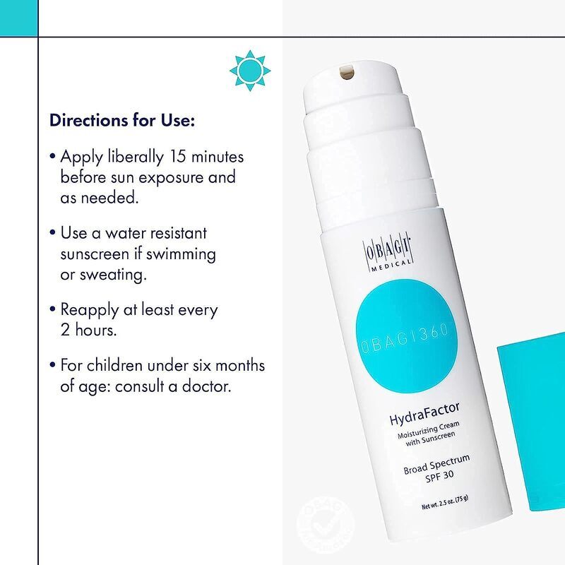 Obagi Medical 360 Hydra Factor Anti-Acne Anti-Aging Moisturizer Cream with Sunscreen, 2.5oz