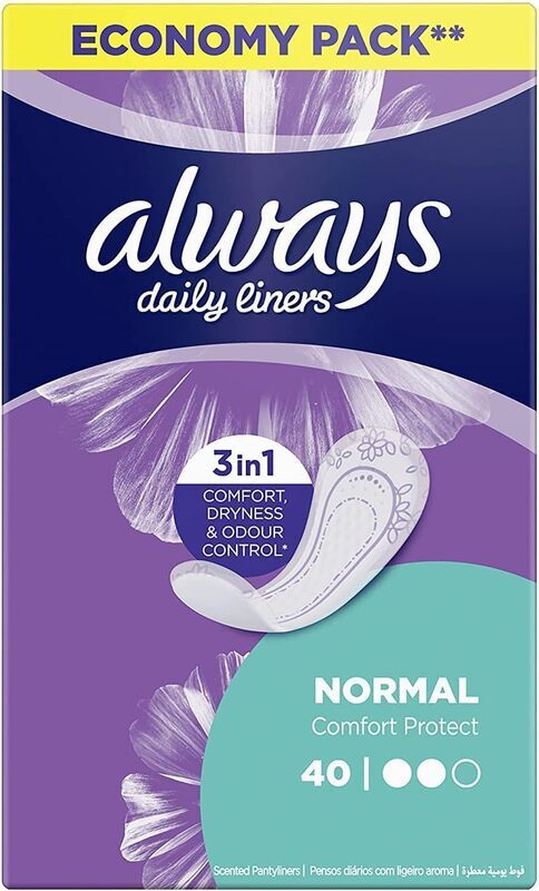 Always Normal Daily Liners Comfort Protect, 40 Pieces