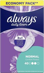 Always Normal Daily Liners Comfort Protect, 40 Pieces