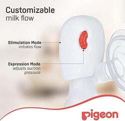 Pigeon Tube-Free & Easy One-Touch Design Portable Electric Breast Pump, White